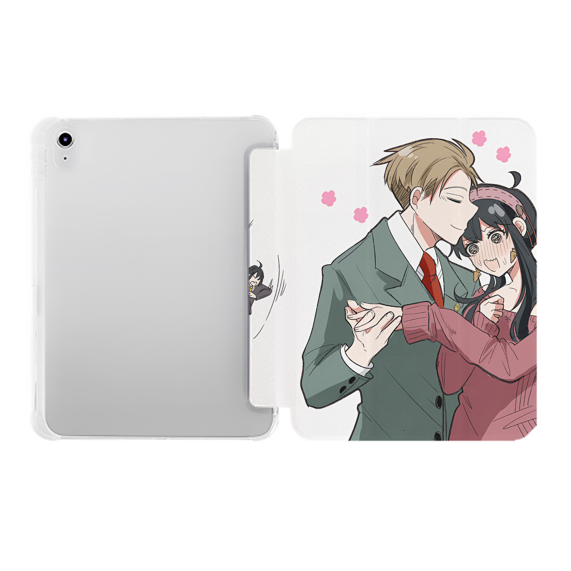 （画像用） SPY×FAMILY间谍家家酒 IPad ケース ペン収納付き 三つ折りスタンド PUレザー×シリコン 対応機種9.5/10.5/10.9インチ